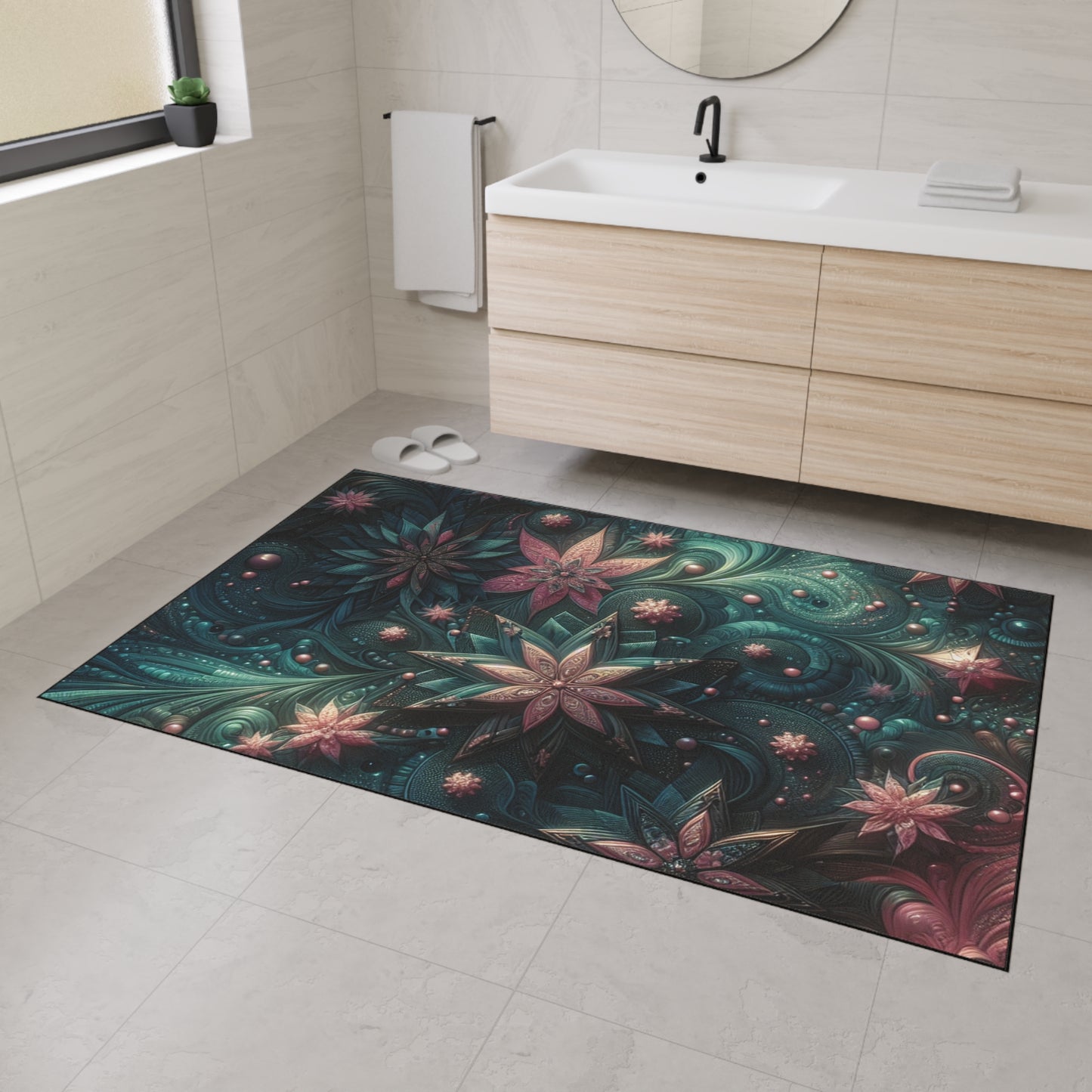 Metallic stars on floor Heavy Duty Floor Mat