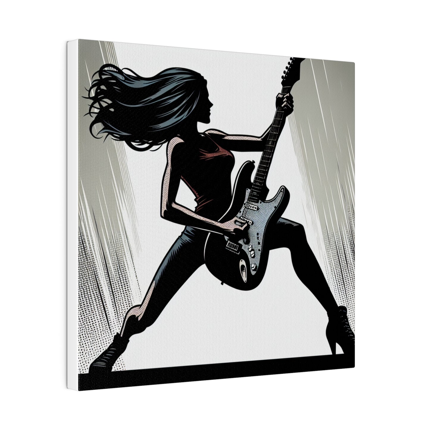 Rocker Girl Matte Canvas, Stretched, 0.75"