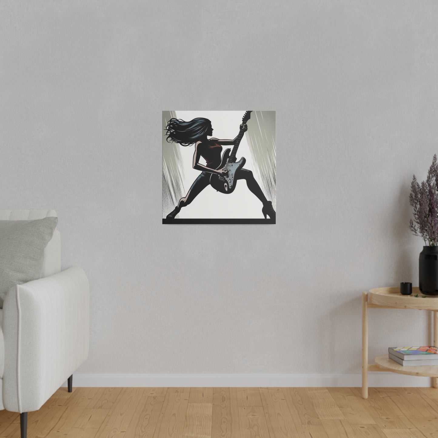 Rocker Girl Matte Canvas, Stretched, 0.75"