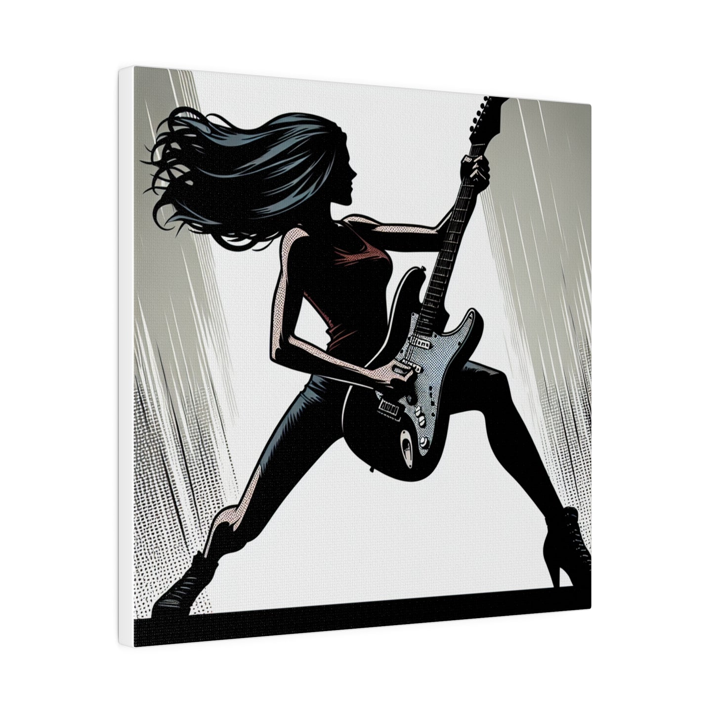 Rocker Girl Matte Canvas, Stretched, 0.75"