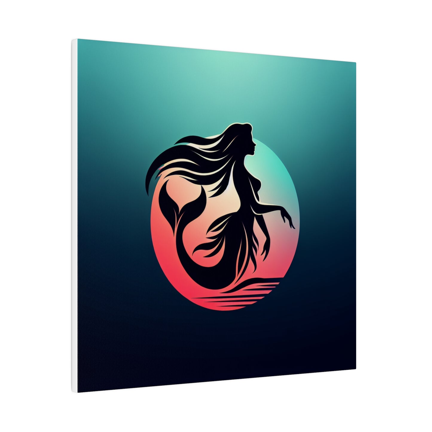 Mermaid in Sunset Matte Canvas, Stretched, 0.75"
