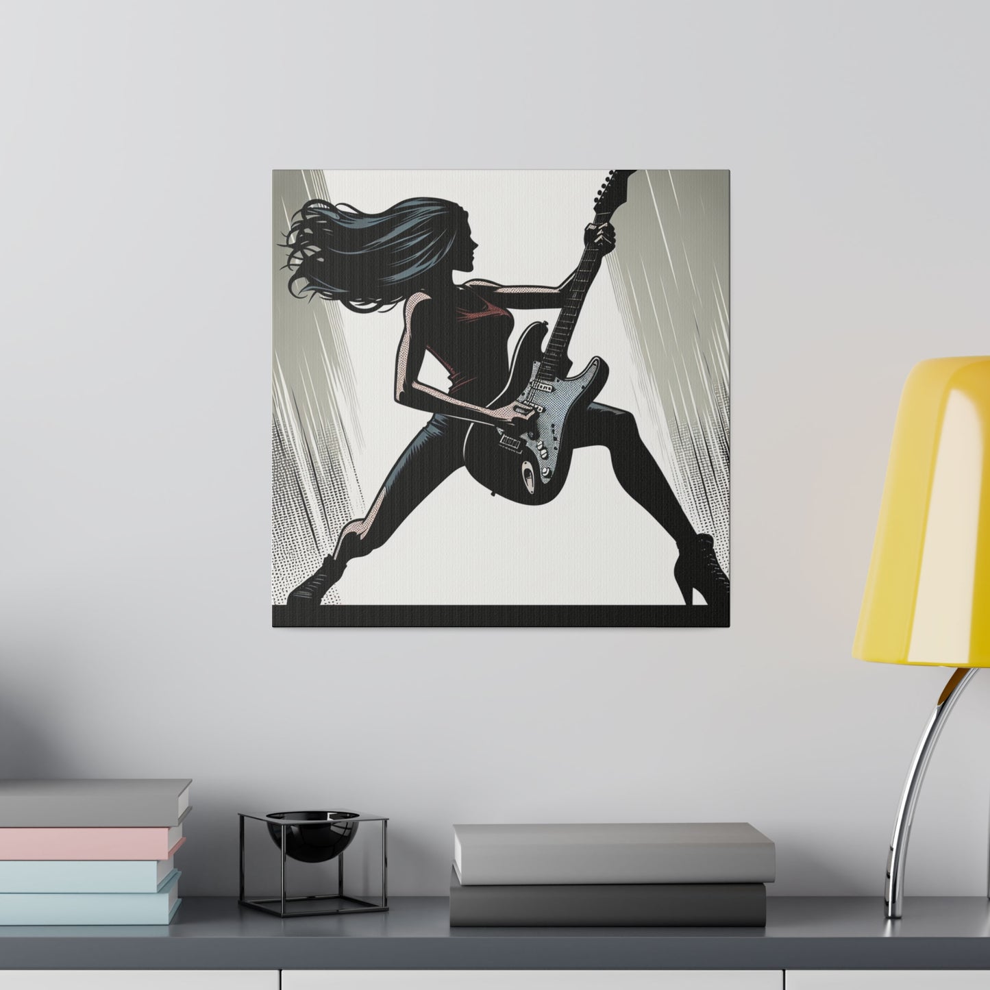 Rocker Girl Matte Canvas, Stretched, 0.75"