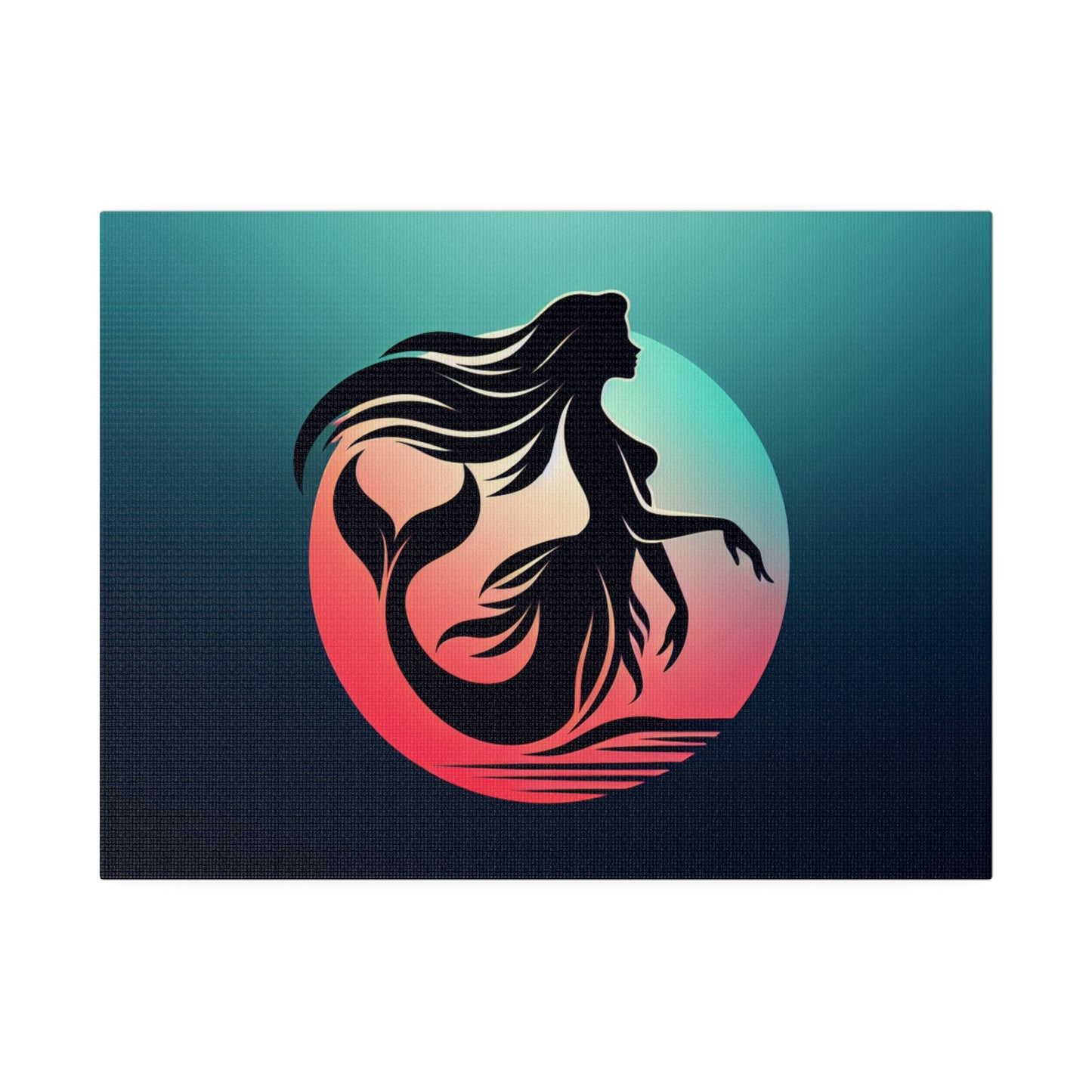 Mermaid in Sunset Matte Canvas, Stretched, 0.75"