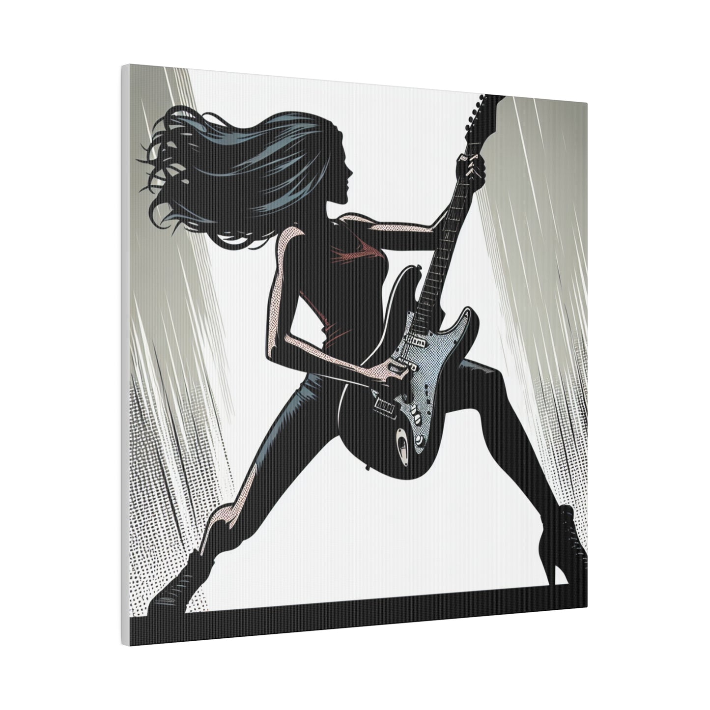 Rocker Girl Matte Canvas, Stretched, 0.75"