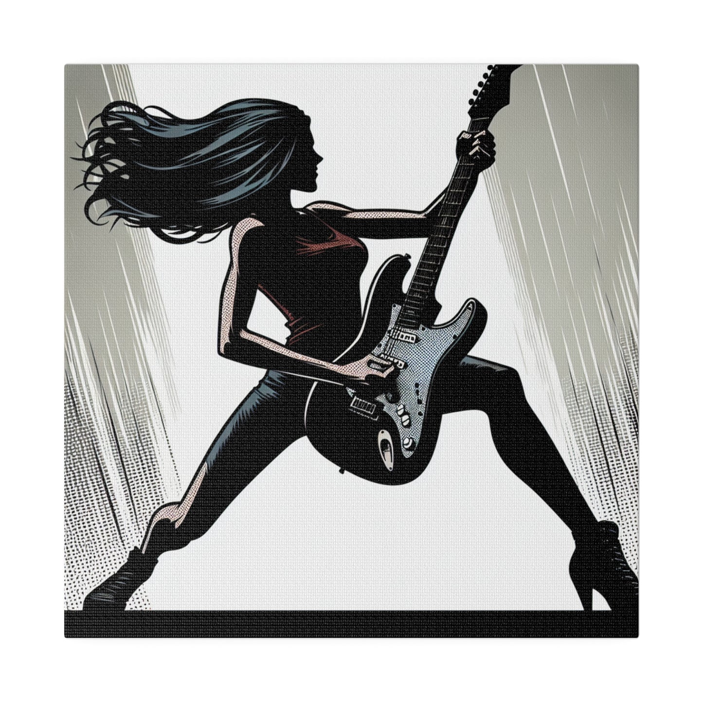 Rocker Girl Matte Canvas, Stretched, 0.75"