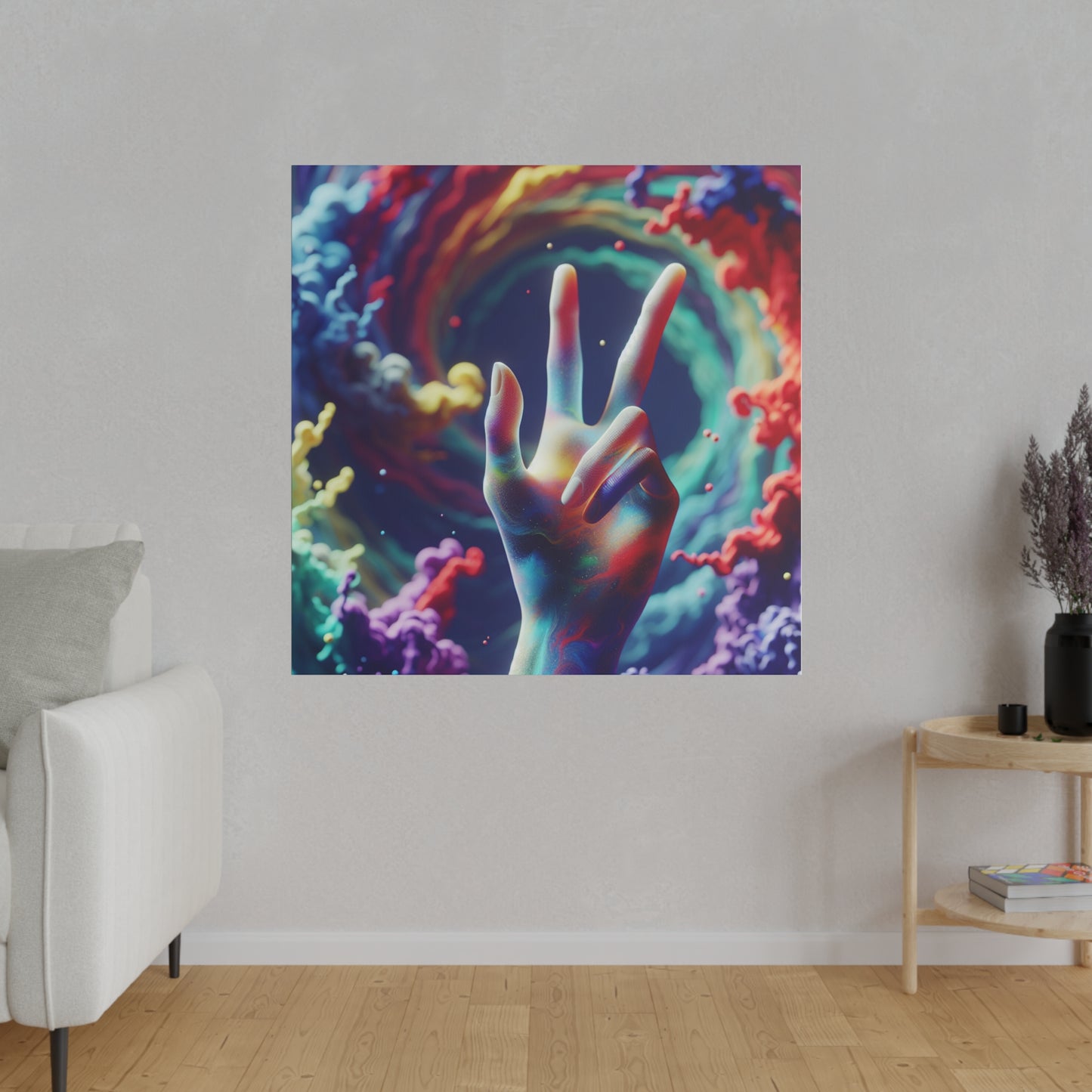 Sending Peace and Matte Canvas, Stretched, 0.75"