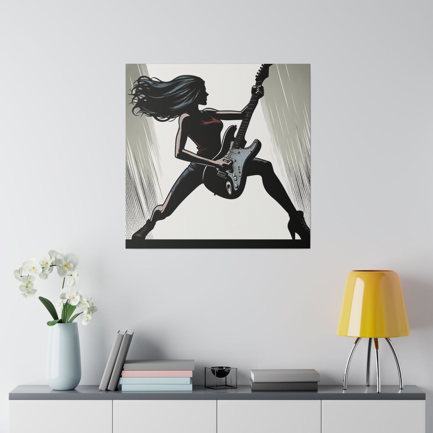 Rocker Girl Matte Canvas, Stretched, 0.75"