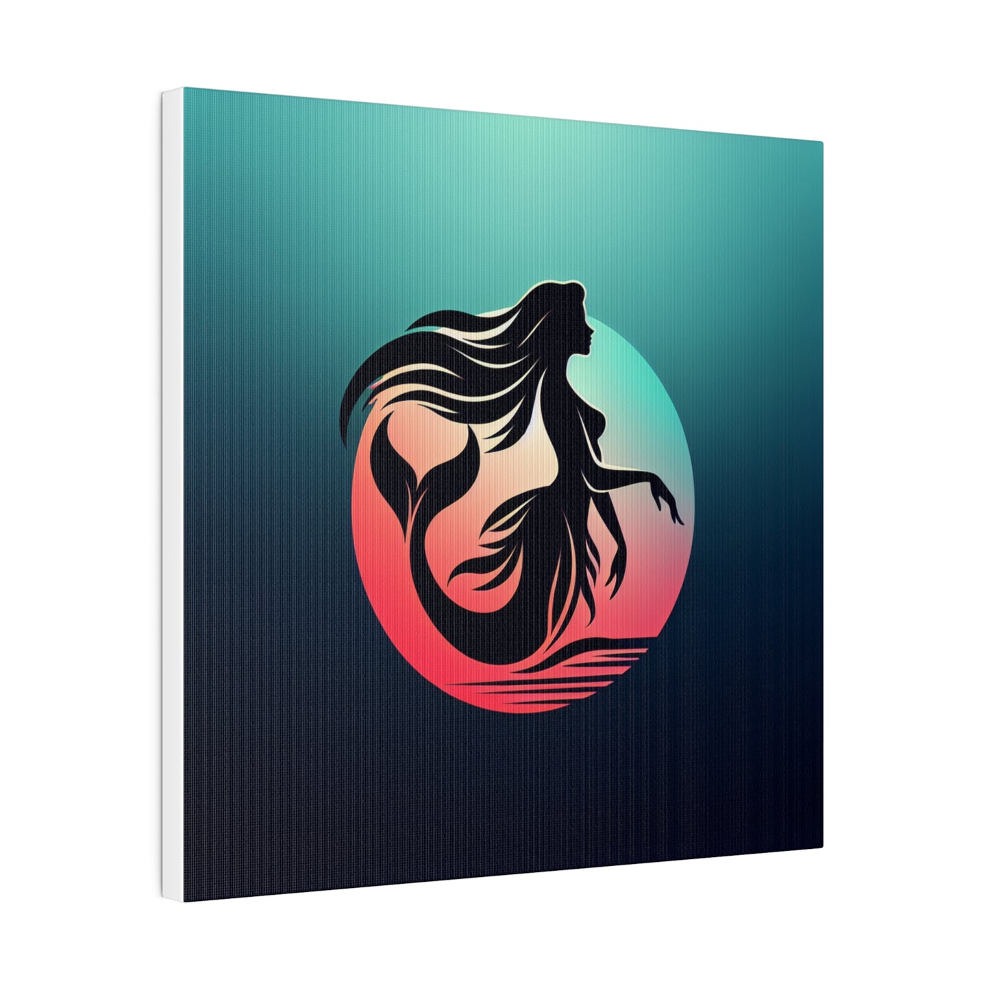 Mermaid in Sunset Matte Canvas, Stretched, 0.75"