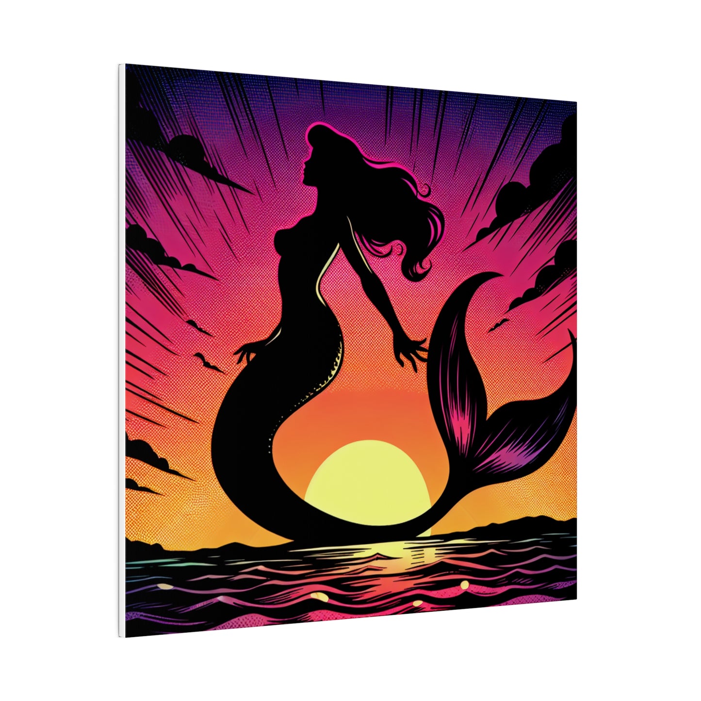 Mermaid in Sunset Matte Canvas, Stretched, 0.75"