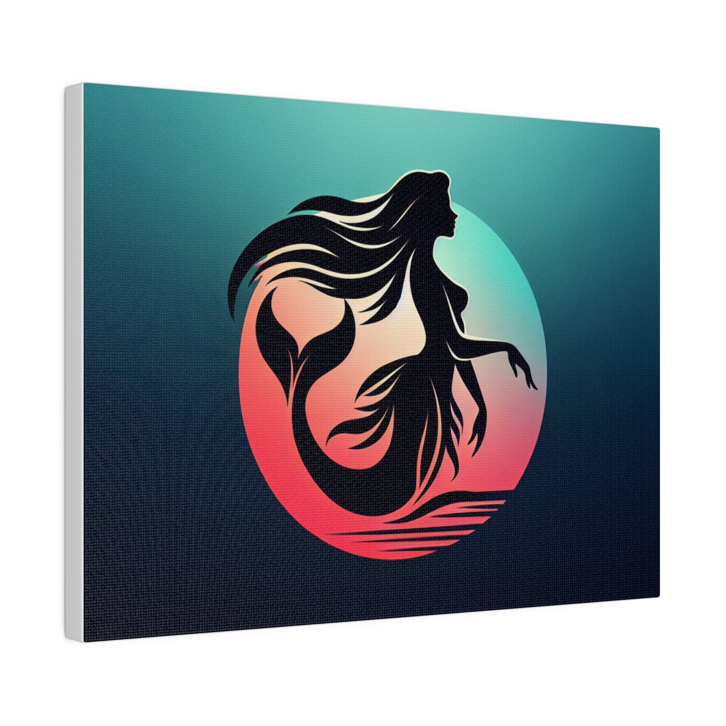 Mermaid in Sunset Matte Canvas, Stretched, 0.75"
