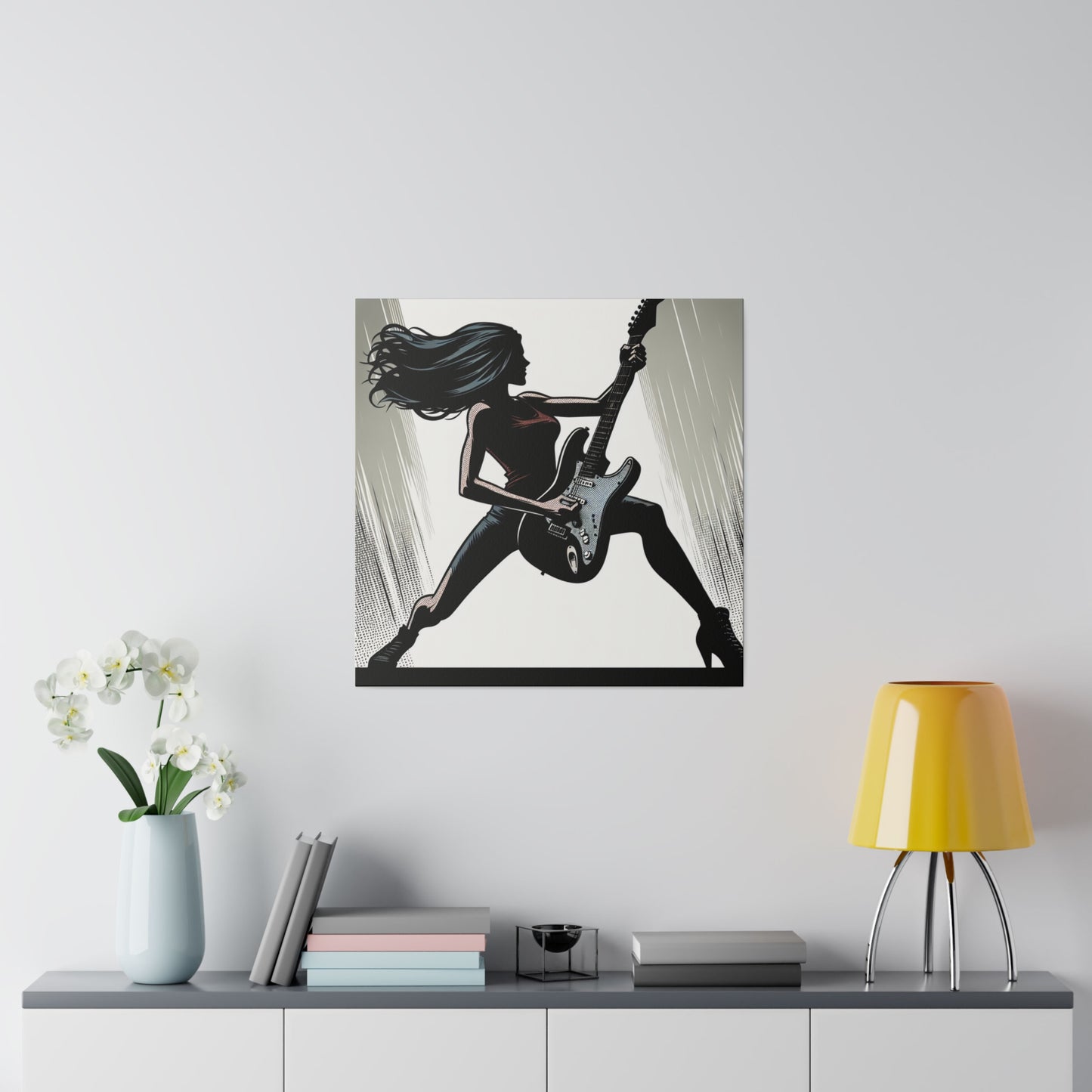 Rocker Girl Matte Canvas, Stretched, 0.75"