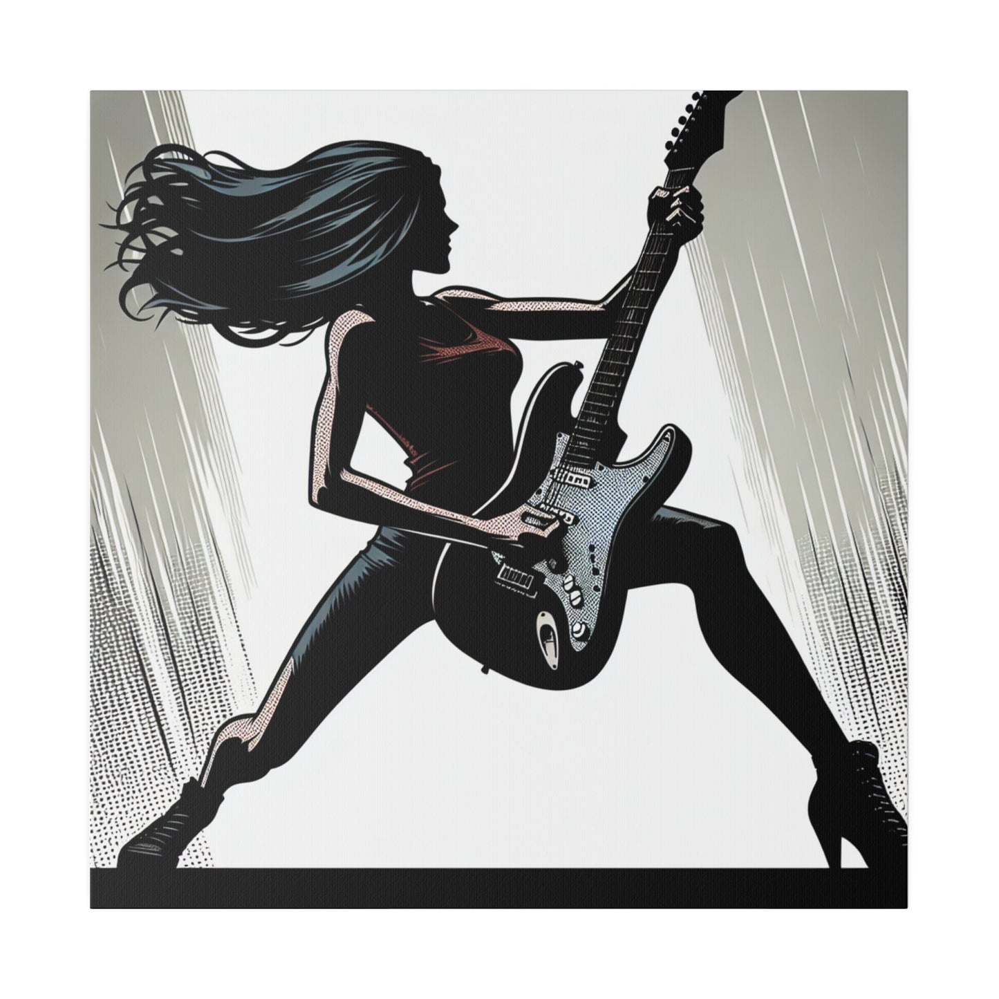 Rocker Girl Matte Canvas, Stretched, 0.75"