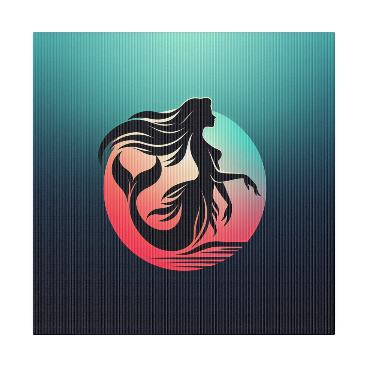 Mermaid in Sunset Matte Canvas, Stretched, 0.75"