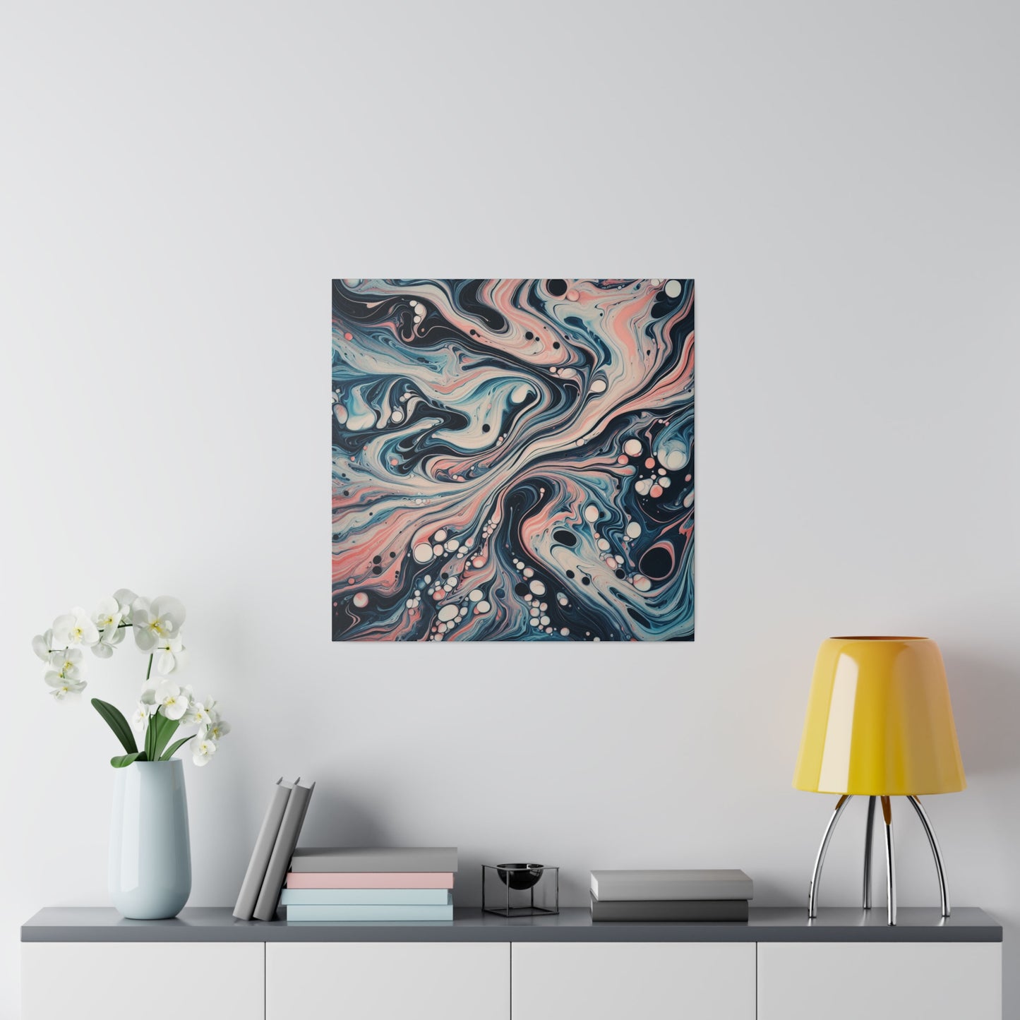 Water Marbling Matte Canvas, Stretched, 0.75"