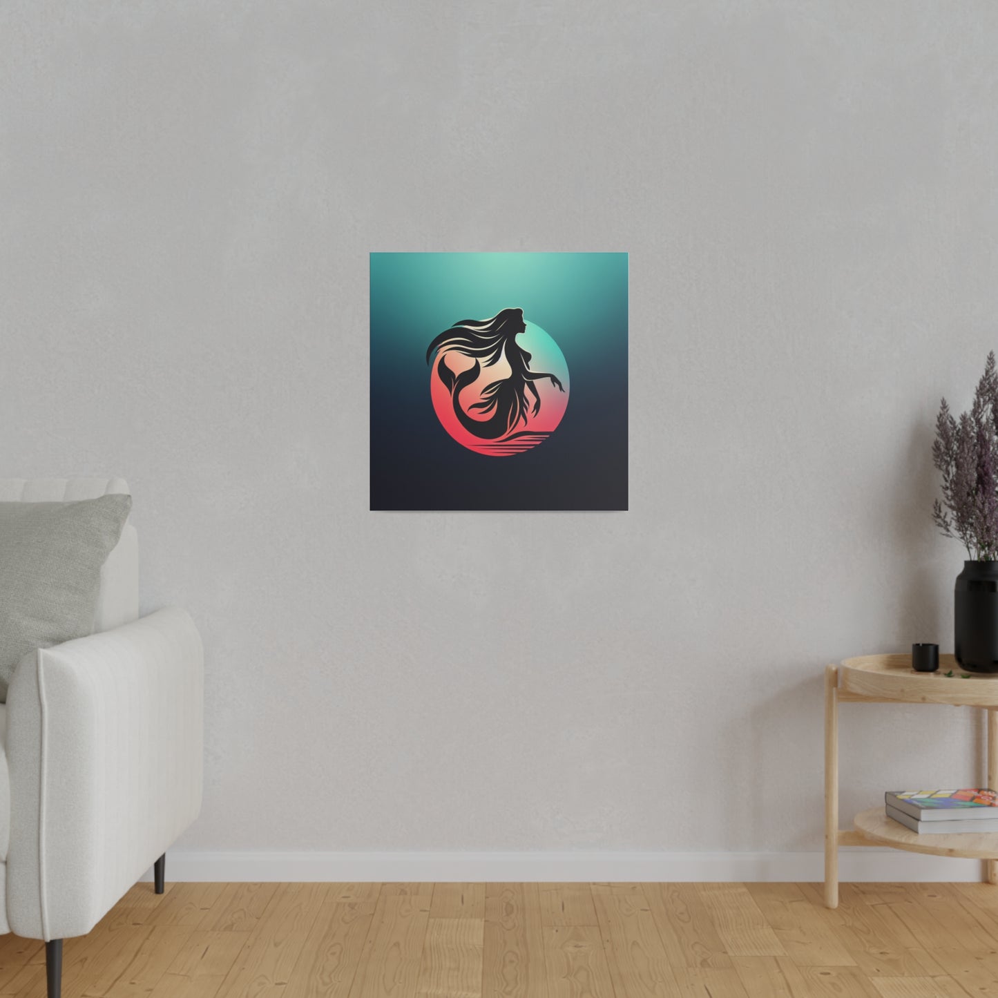 Mermaid in Sunset Matte Canvas, Stretched, 0.75"