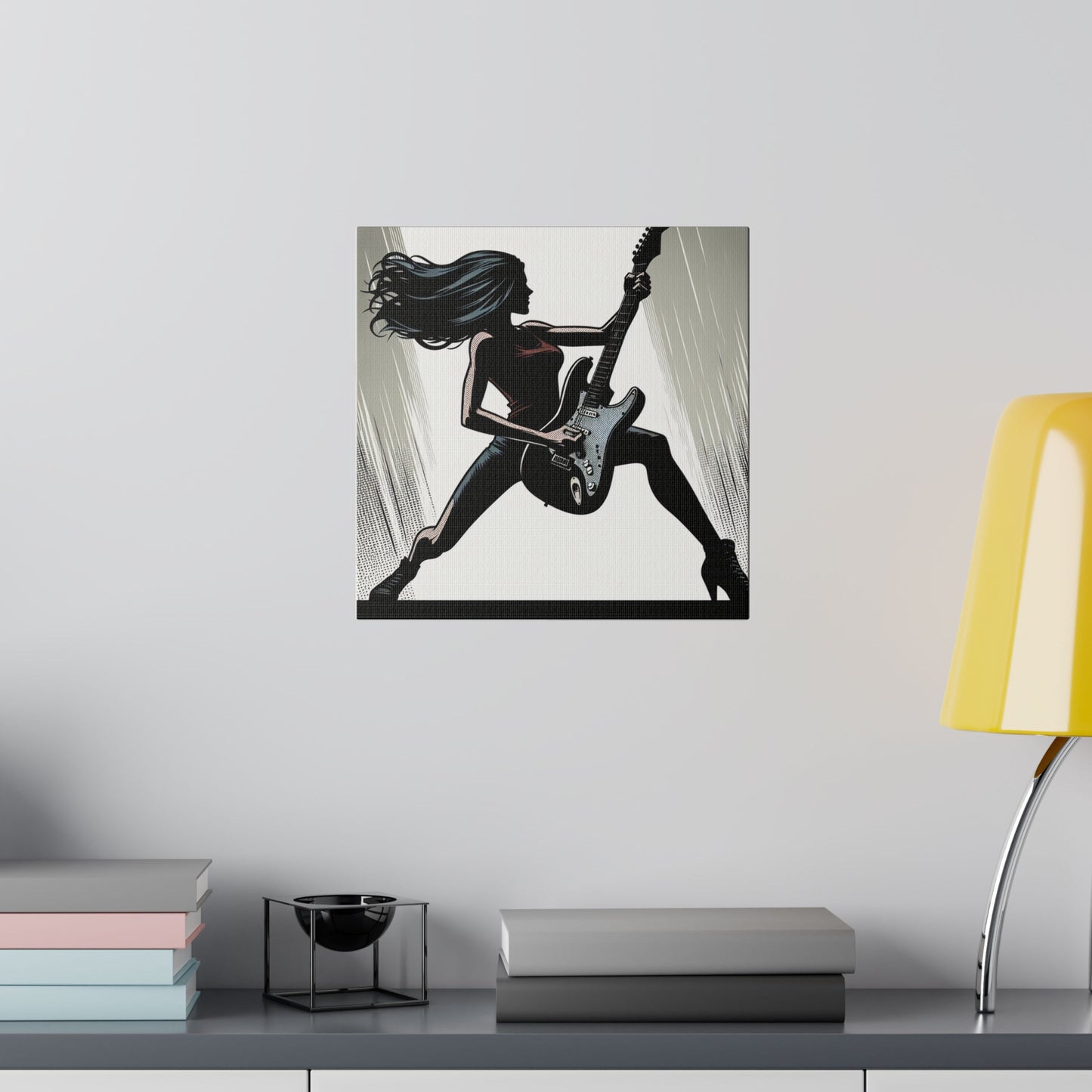 Rocker Girl Matte Canvas, Stretched, 0.75"