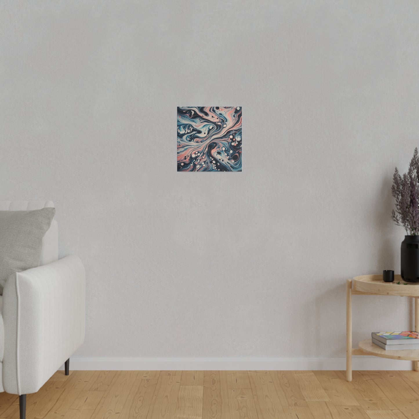 Water Marbling Matte Canvas, Stretched, 0.75"