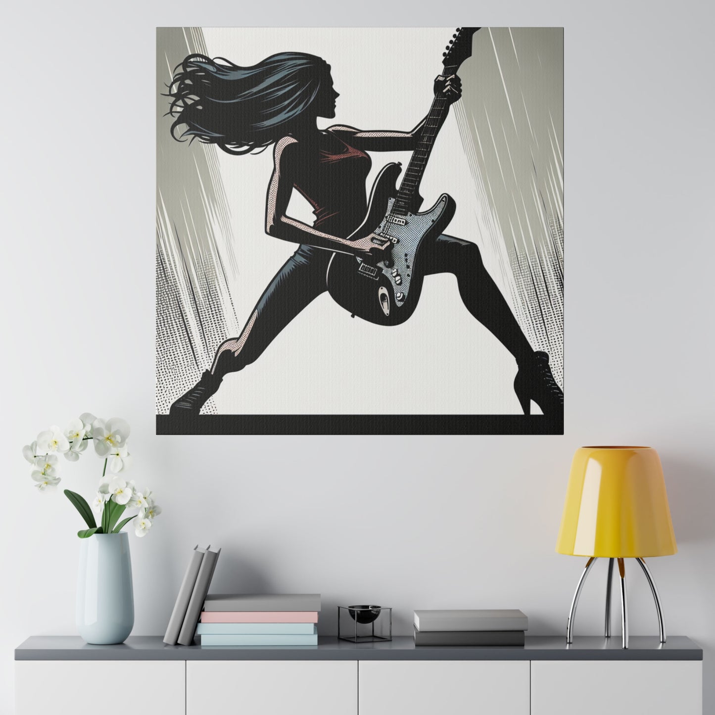 Rocker Girl Matte Canvas, Stretched, 0.75"