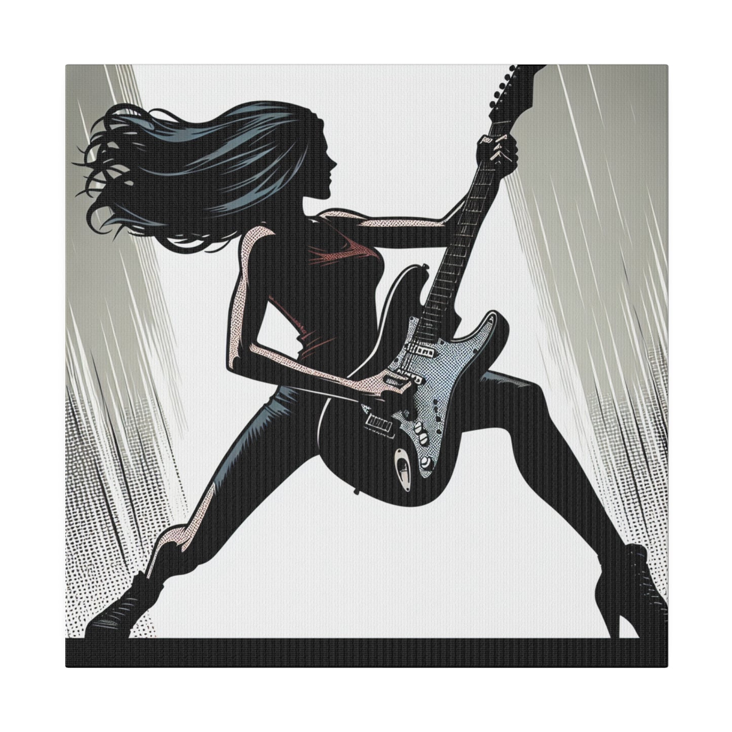 Rocker Girl Matte Canvas, Stretched, 0.75"