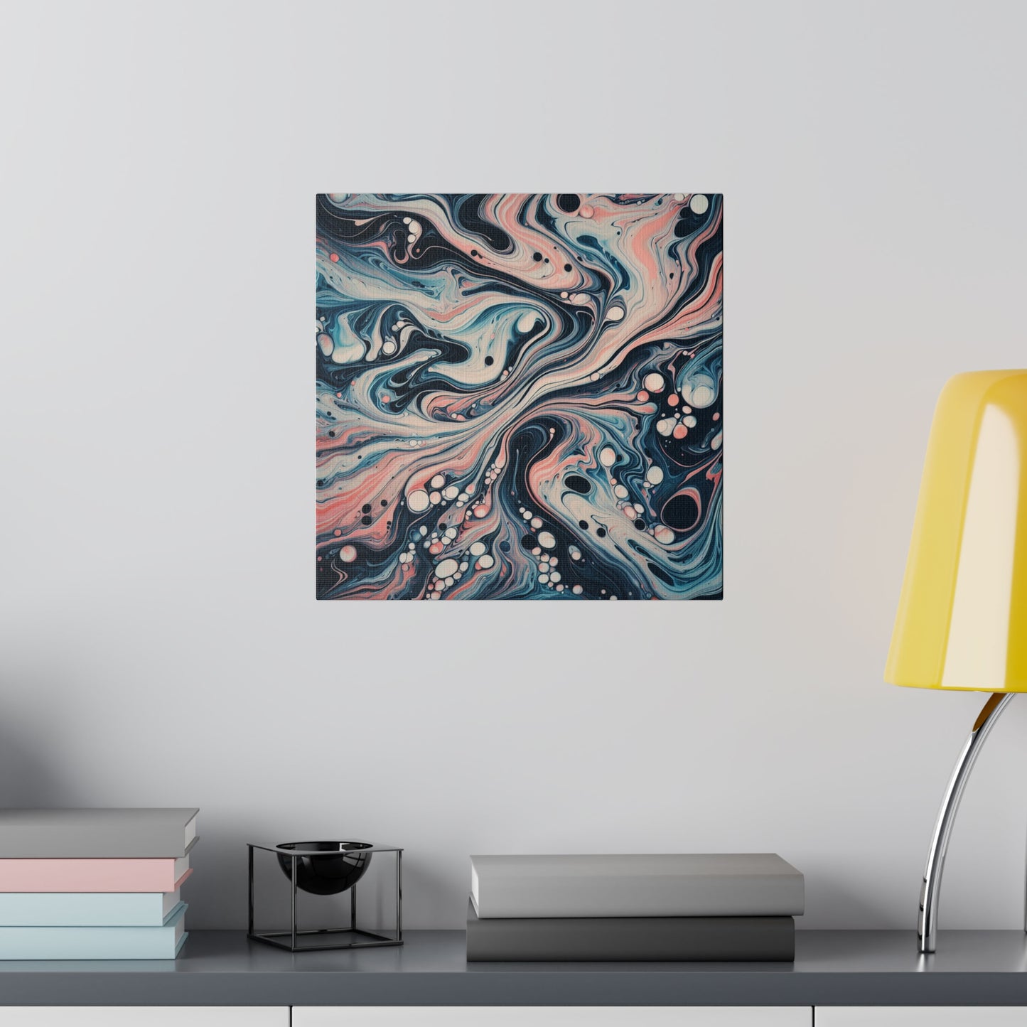 Water Marbling Matte Canvas, Stretched, 0.75"