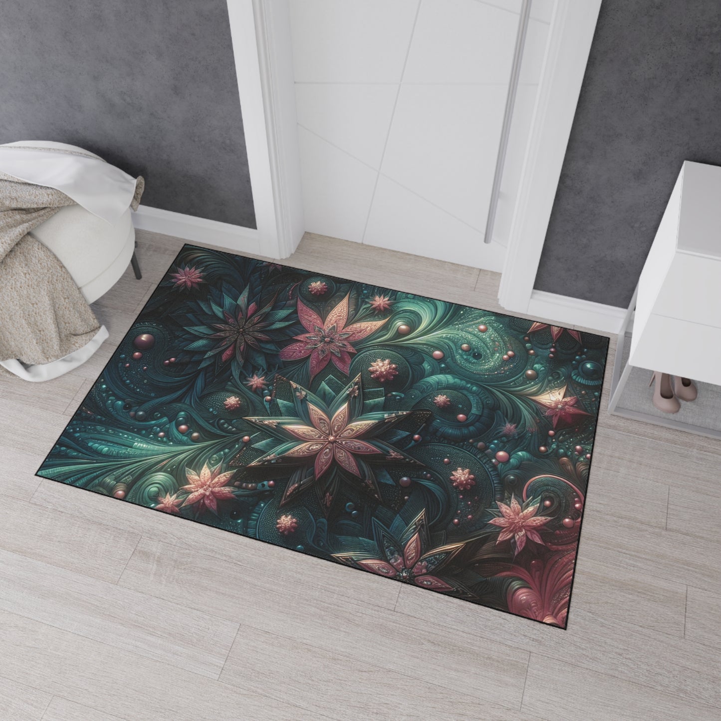 Metallic stars on floor Heavy Duty Floor Mat