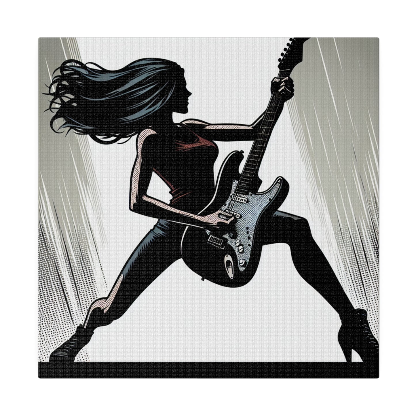 Rocker Girl Matte Canvas, Stretched, 0.75"