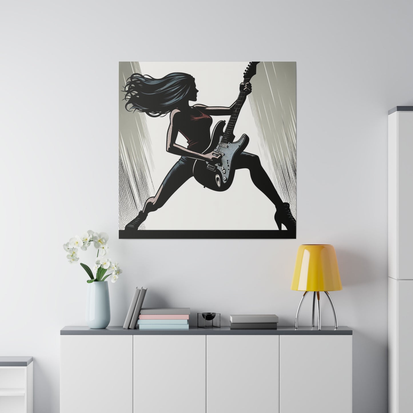 Rocker Girl Matte Canvas, Stretched, 0.75"