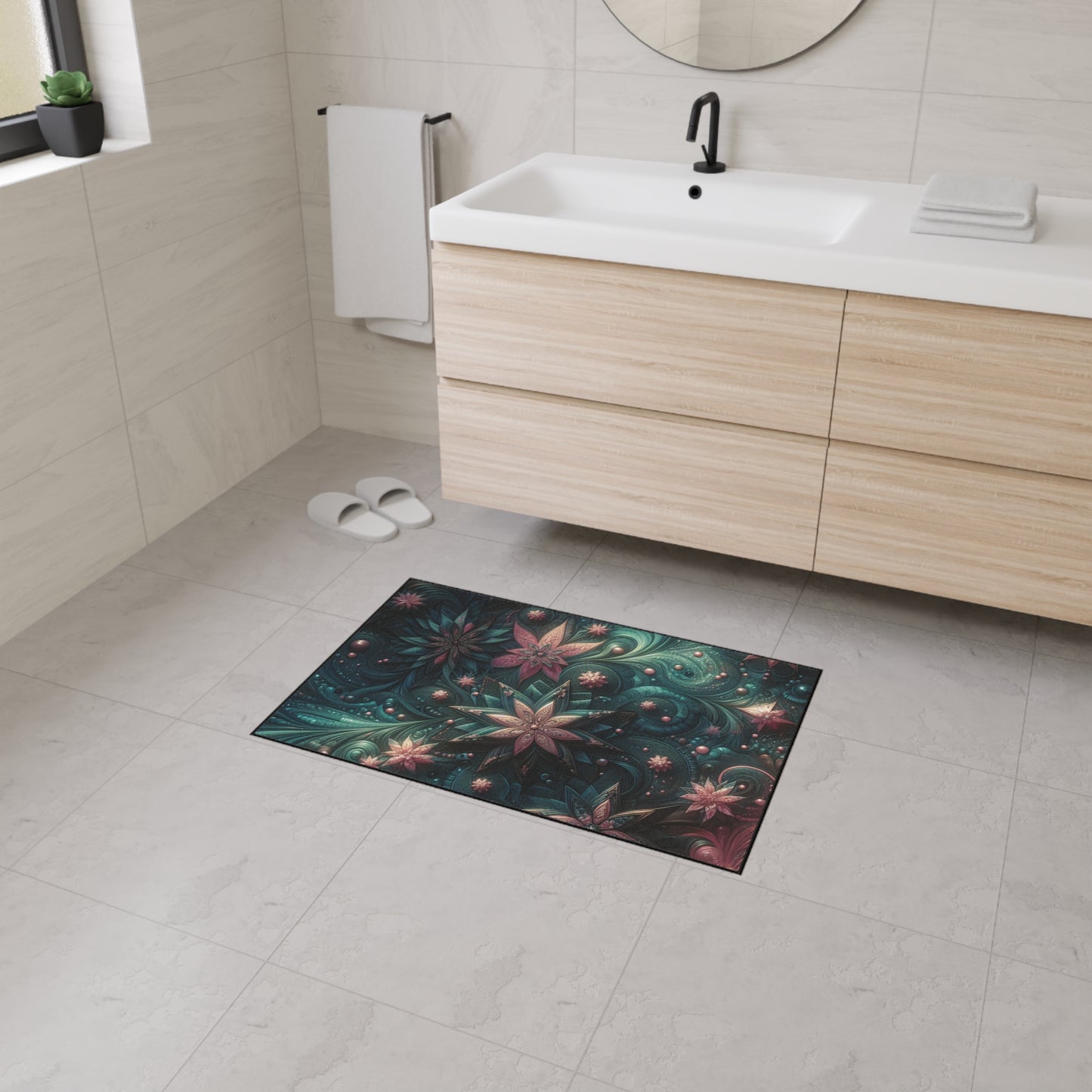 Metallic stars on floor Heavy Duty Floor Mat