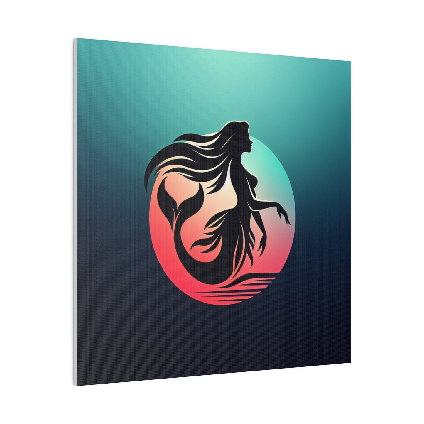 Mermaid in Sunset Matte Canvas, Stretched, 0.75"
