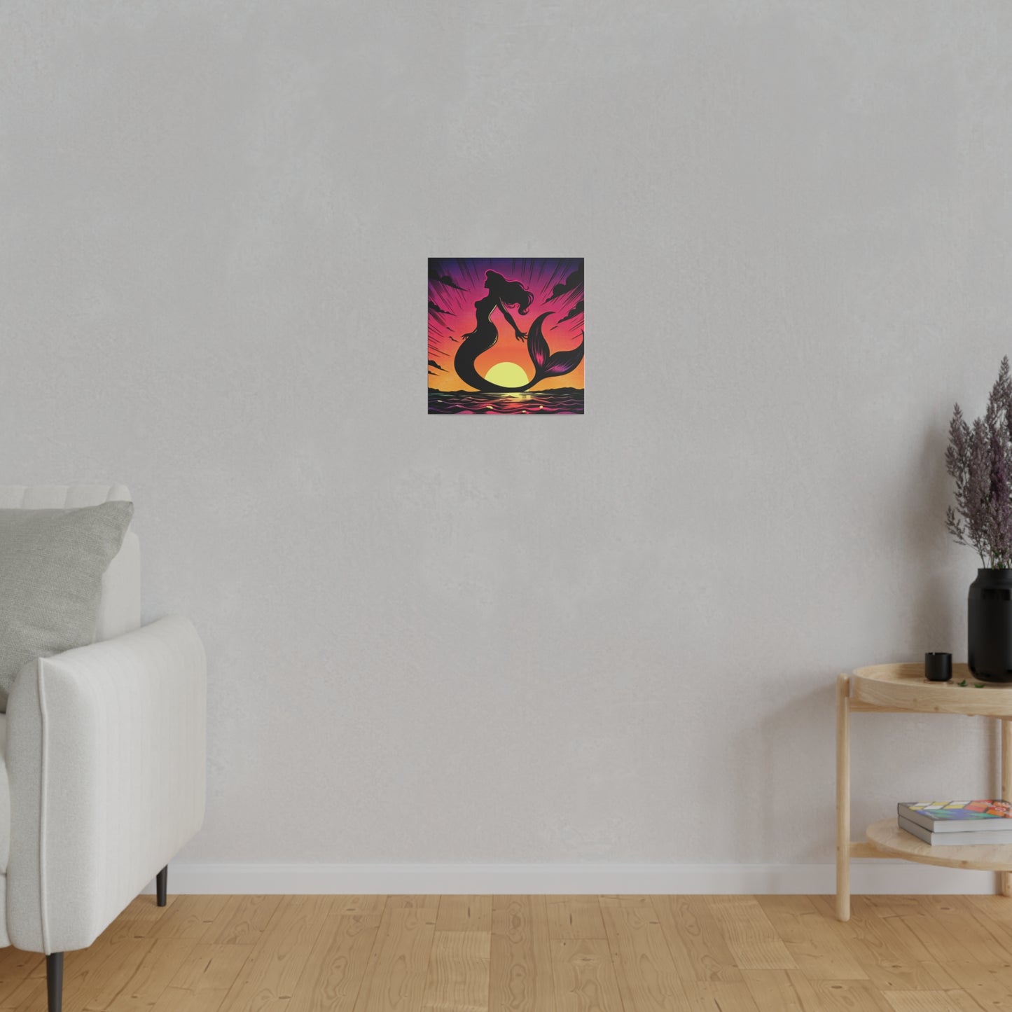 Mermaid in Sunset Matte Canvas, Stretched, 0.75"