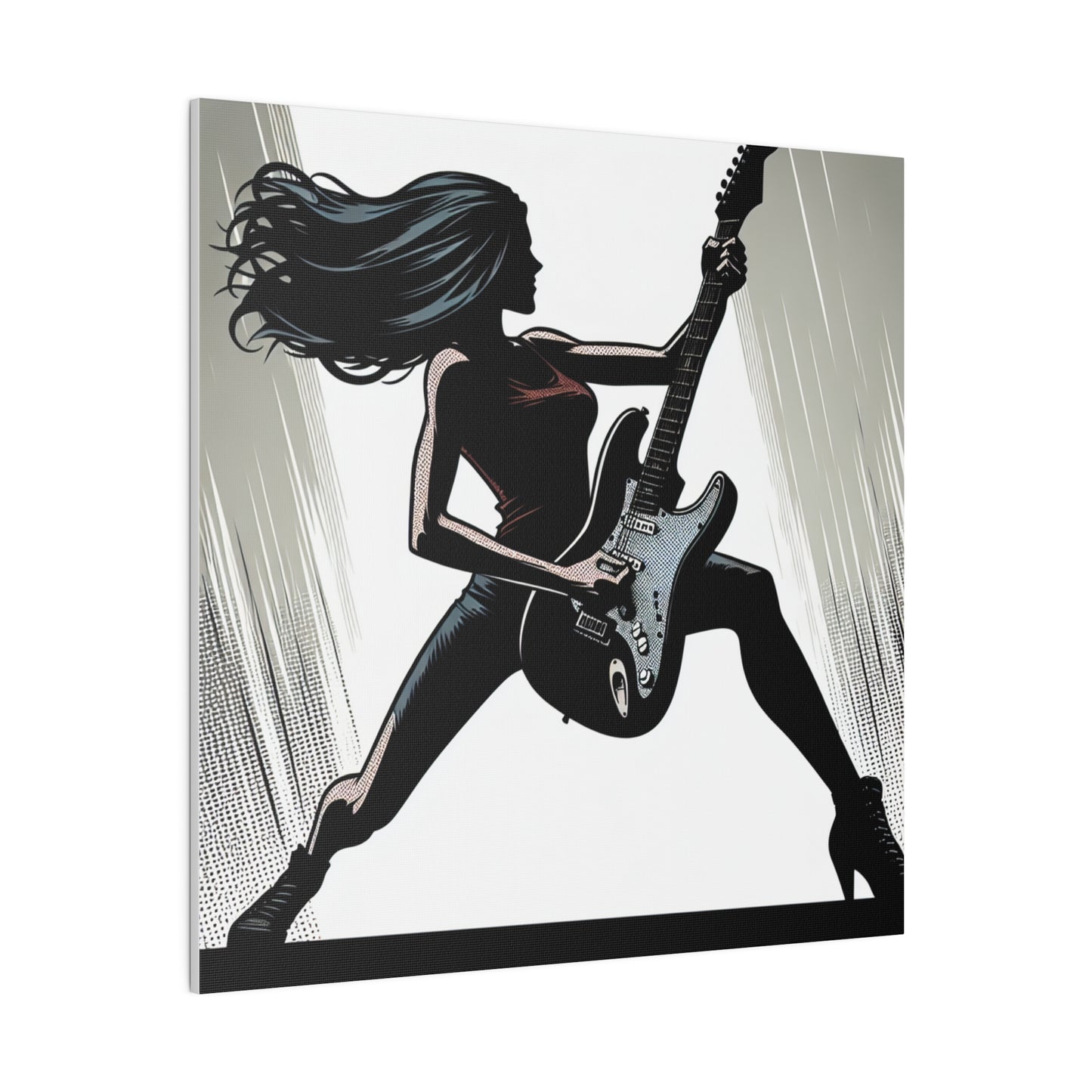 Rocker Girl Matte Canvas, Stretched, 0.75"