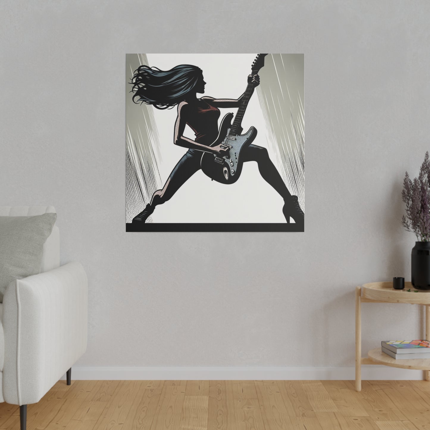 Rocker Girl Matte Canvas, Stretched, 0.75"
