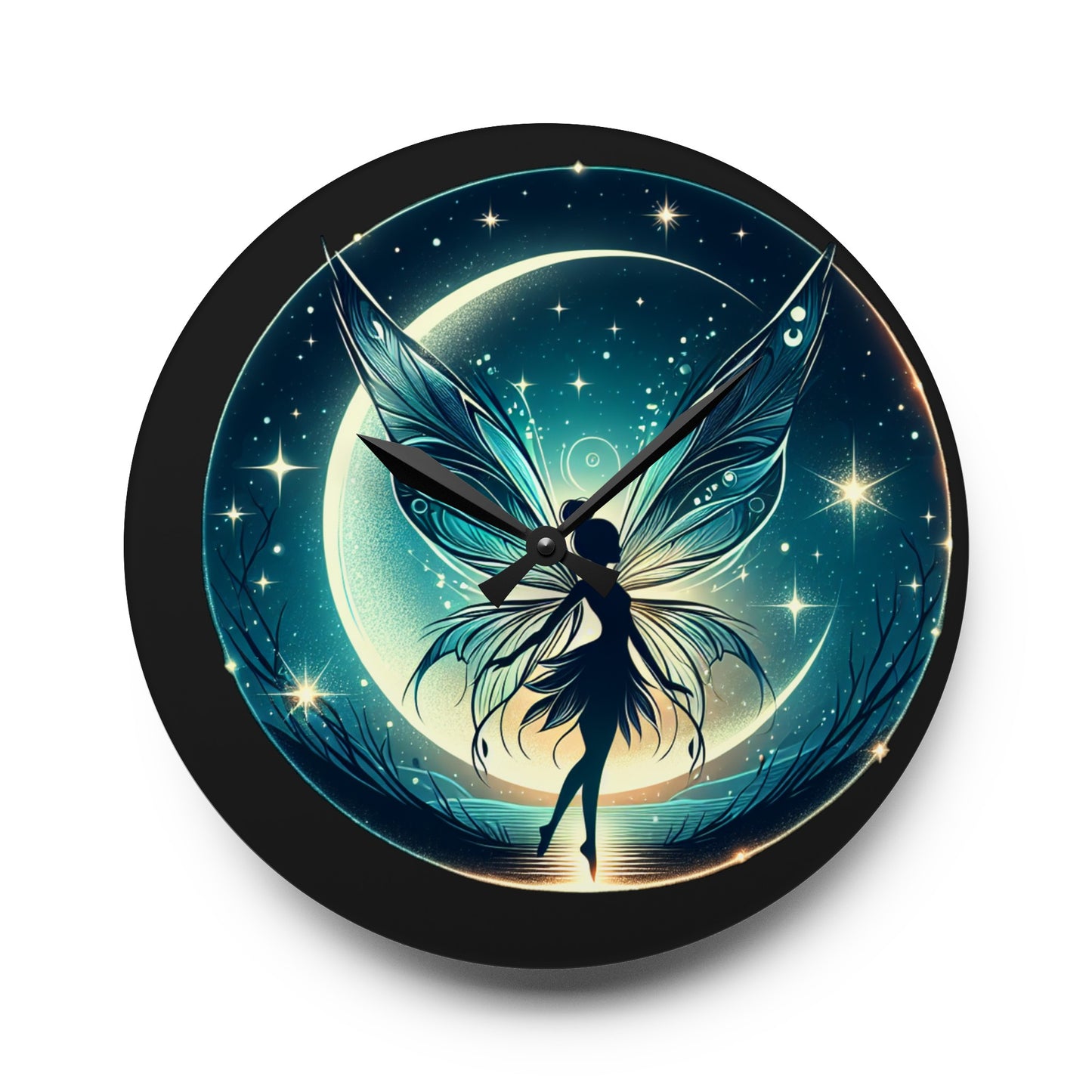 Moon fairy Acrylic Wall Clock