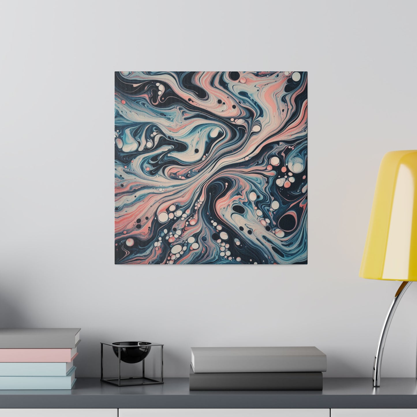 Water Marbling Matte Canvas, Stretched, 0.75"