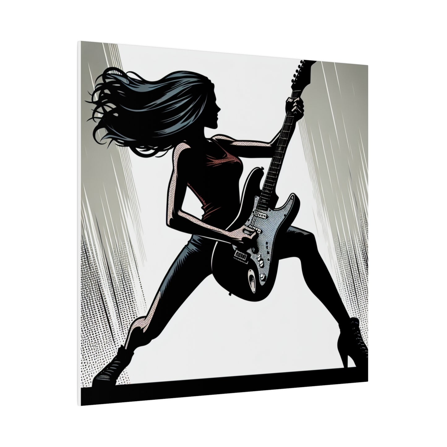 Rocker Girl Matte Canvas, Stretched, 0.75"