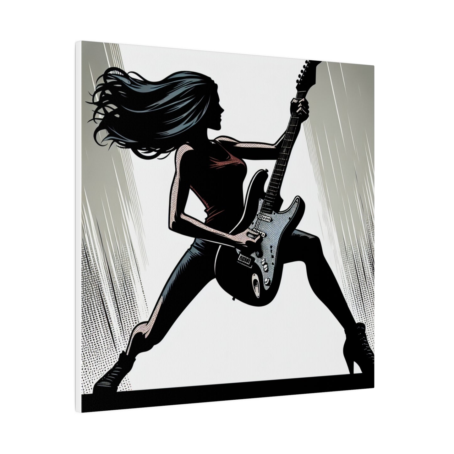 Rocker Girl Matte Canvas, Stretched, 0.75"