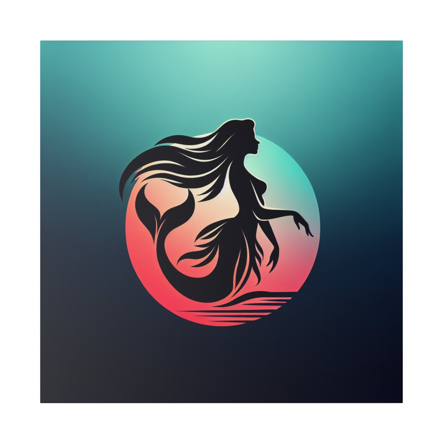 Mermaid in Sunset Matte Canvas, Stretched, 0.75"