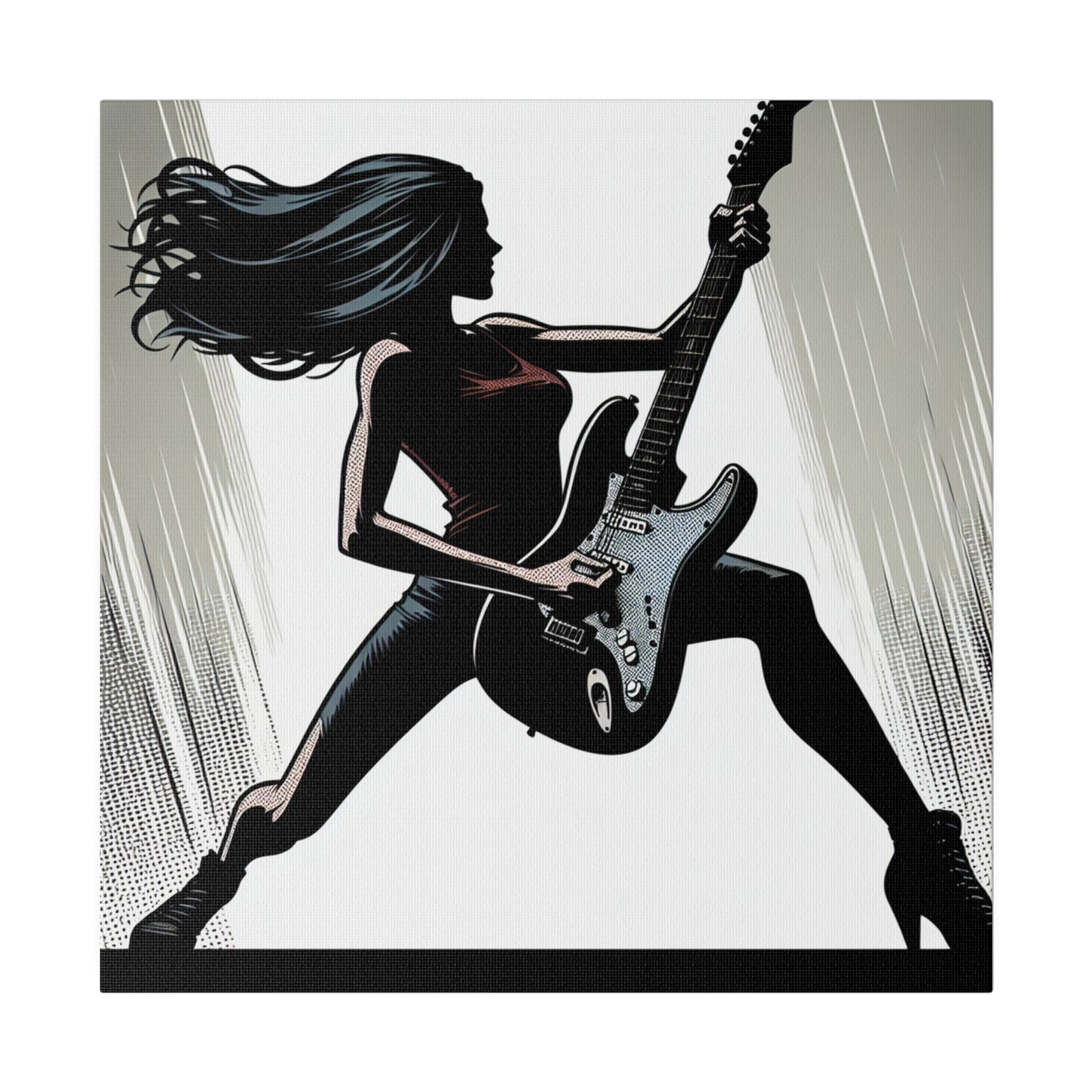 Rocker Girl Matte Canvas, Stretched, 0.75"