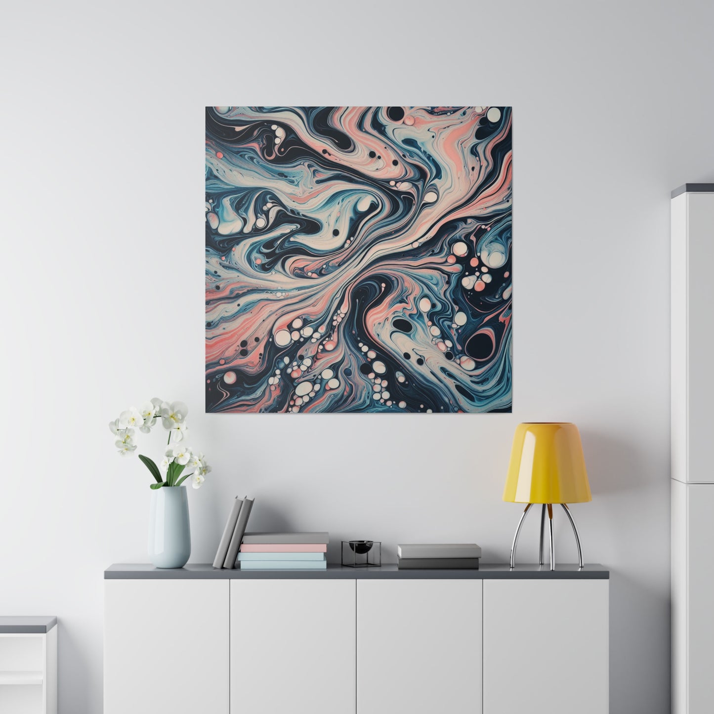 Water Marbling Matte Canvas, Stretched, 0.75"