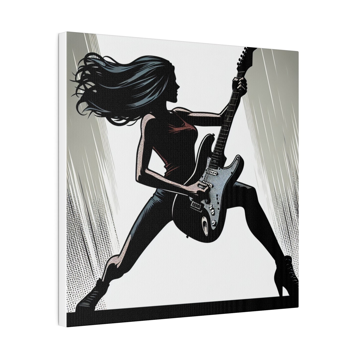 Rocker Girl Matte Canvas, Stretched, 0.75"