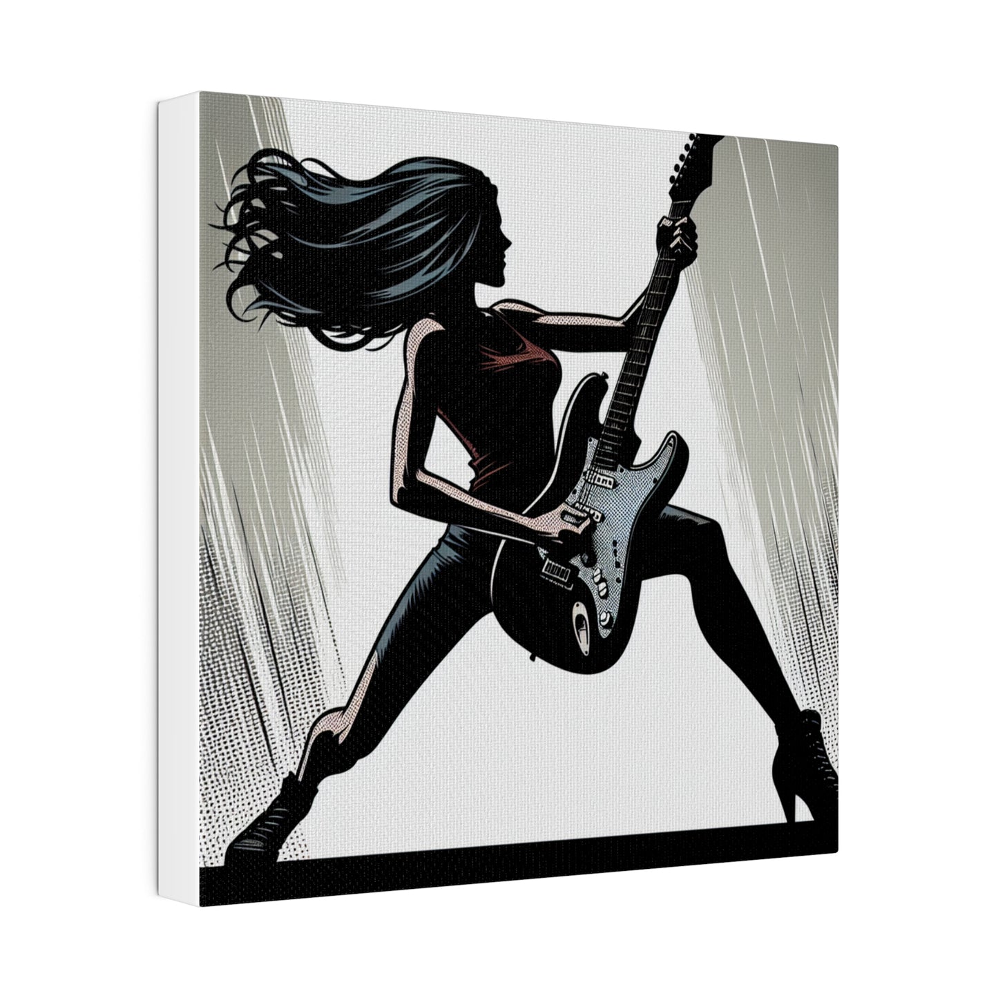 Rocker Girl Matte Canvas, Stretched, 0.75"
