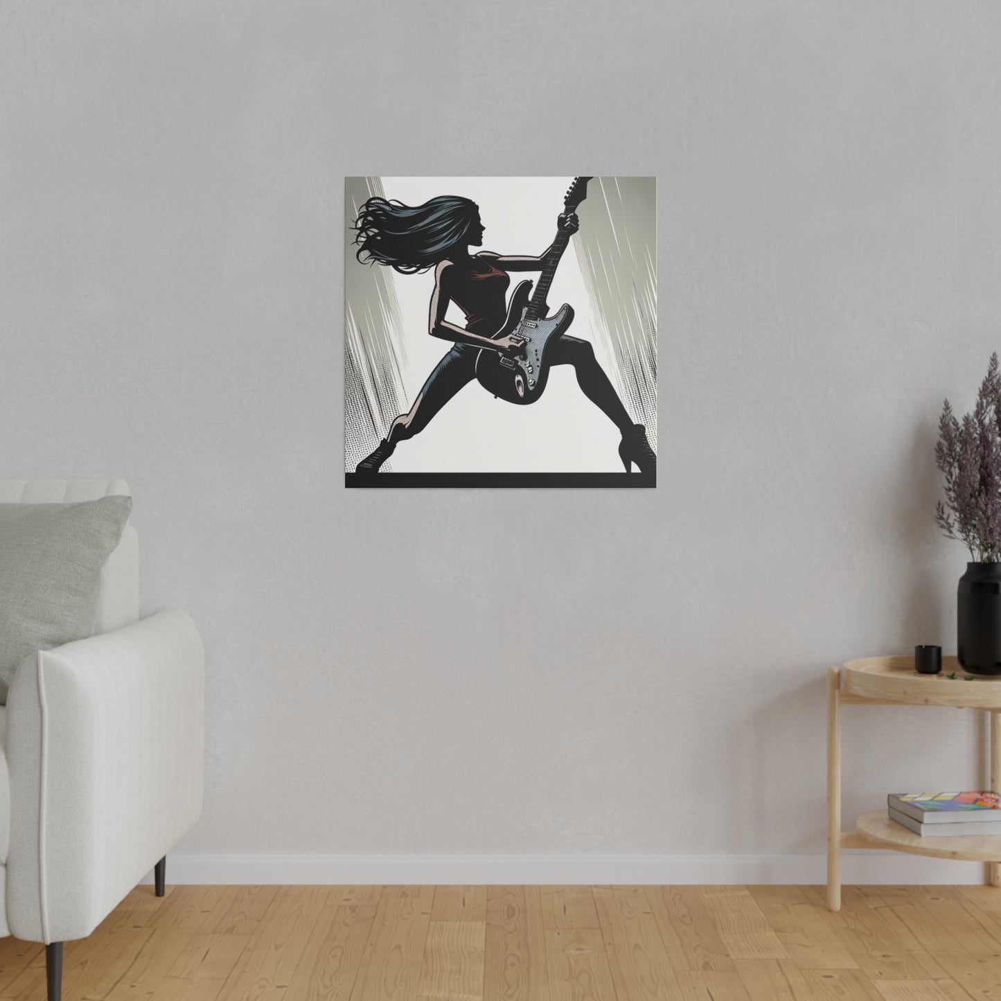 Rocker Girl Matte Canvas, Stretched, 0.75"