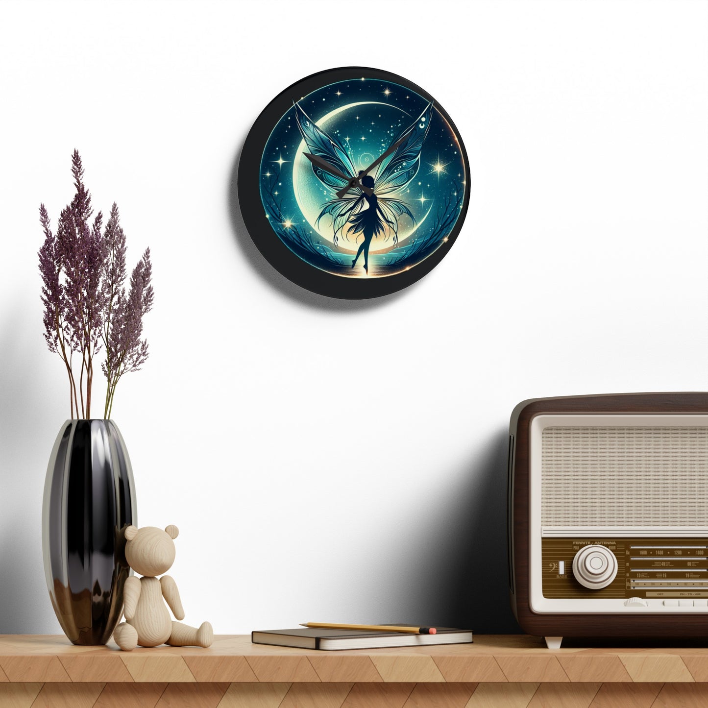 Moon fairy Acrylic Wall Clock