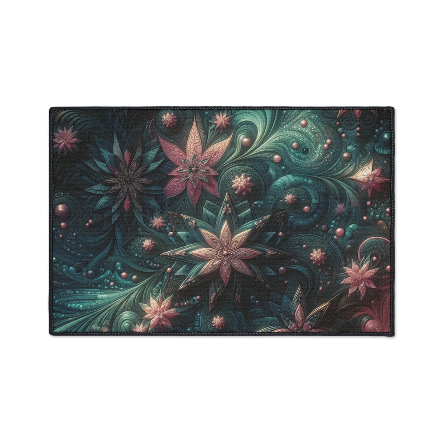 Metallic stars on floor Heavy Duty Floor Mat