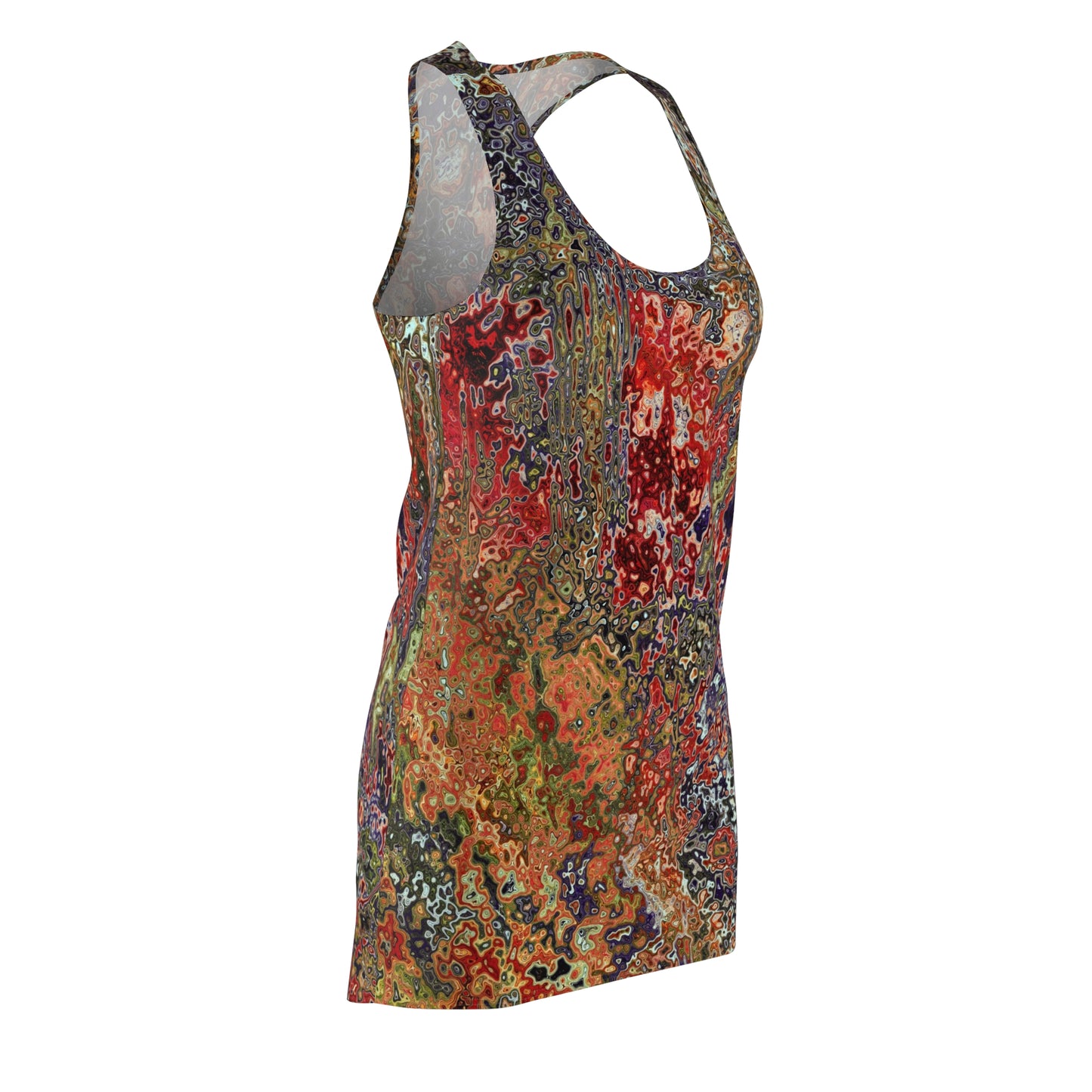 Abstract print Women's Cut & Sew Racerback Dress (AOP)