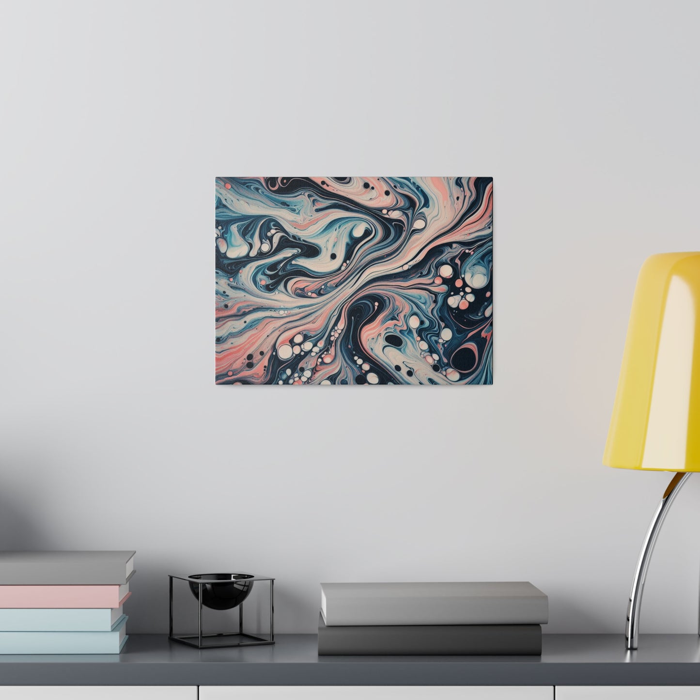 Water Marbling Matte Canvas, Stretched, 0.75"