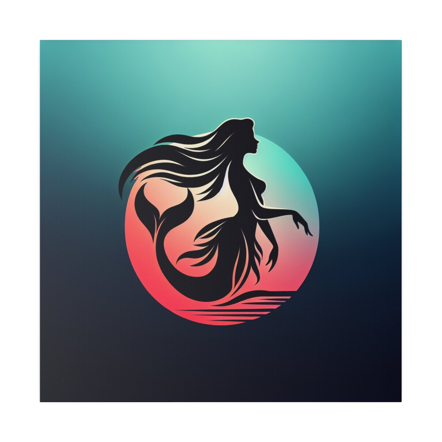 Mermaid in Sunset Matte Canvas, Stretched, 0.75"