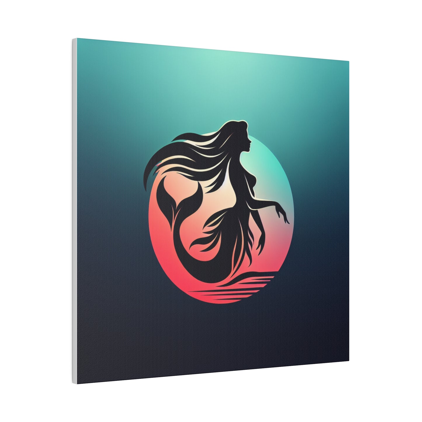 Mermaid in Sunset Matte Canvas, Stretched, 0.75"