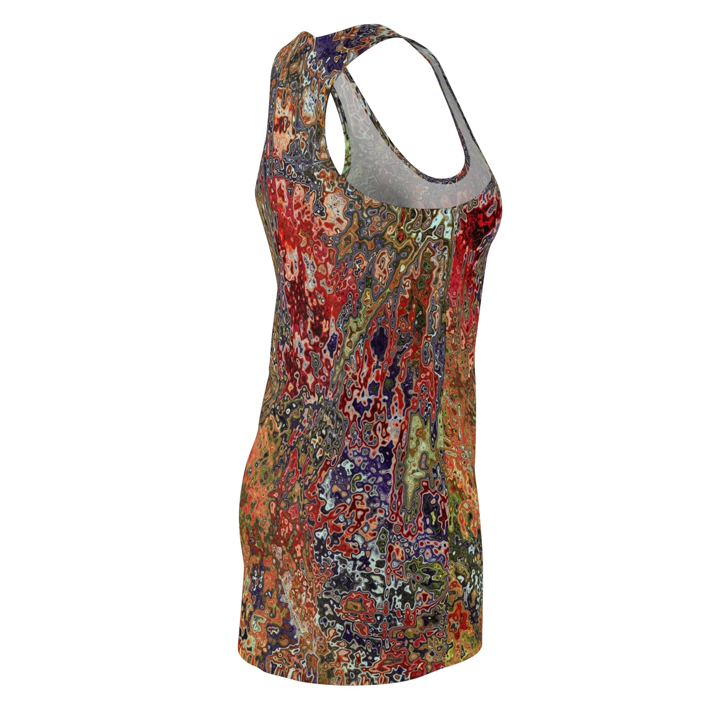 Abstract print Women's Cut & Sew Racerback Dress (AOP)