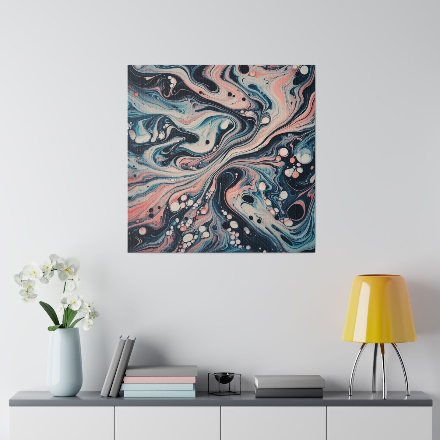 Water Marbling Matte Canvas, Stretched, 0.75"